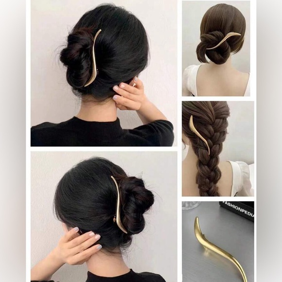 Gold Bar Hair Accessory - Picture 1 of 5